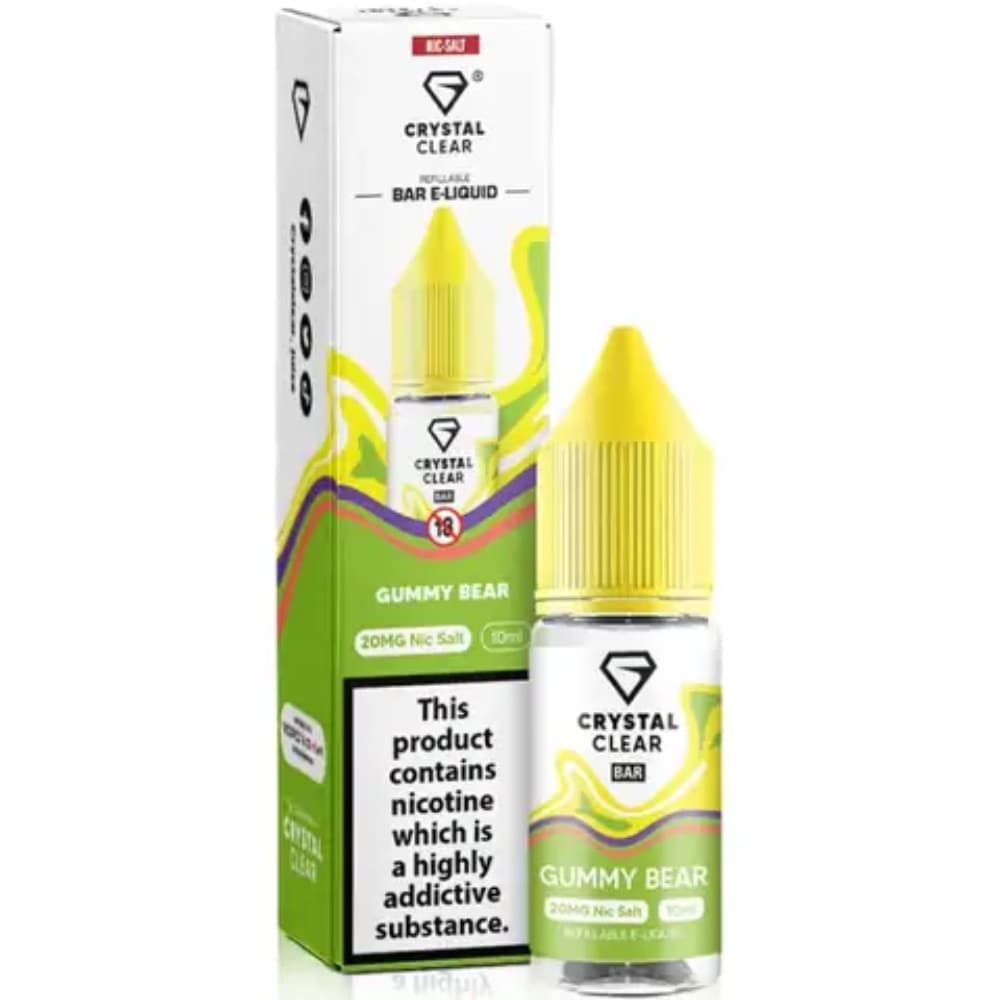  Gummy Bear / 10mg Crystal Clear Nic Salts e liquids 10ml