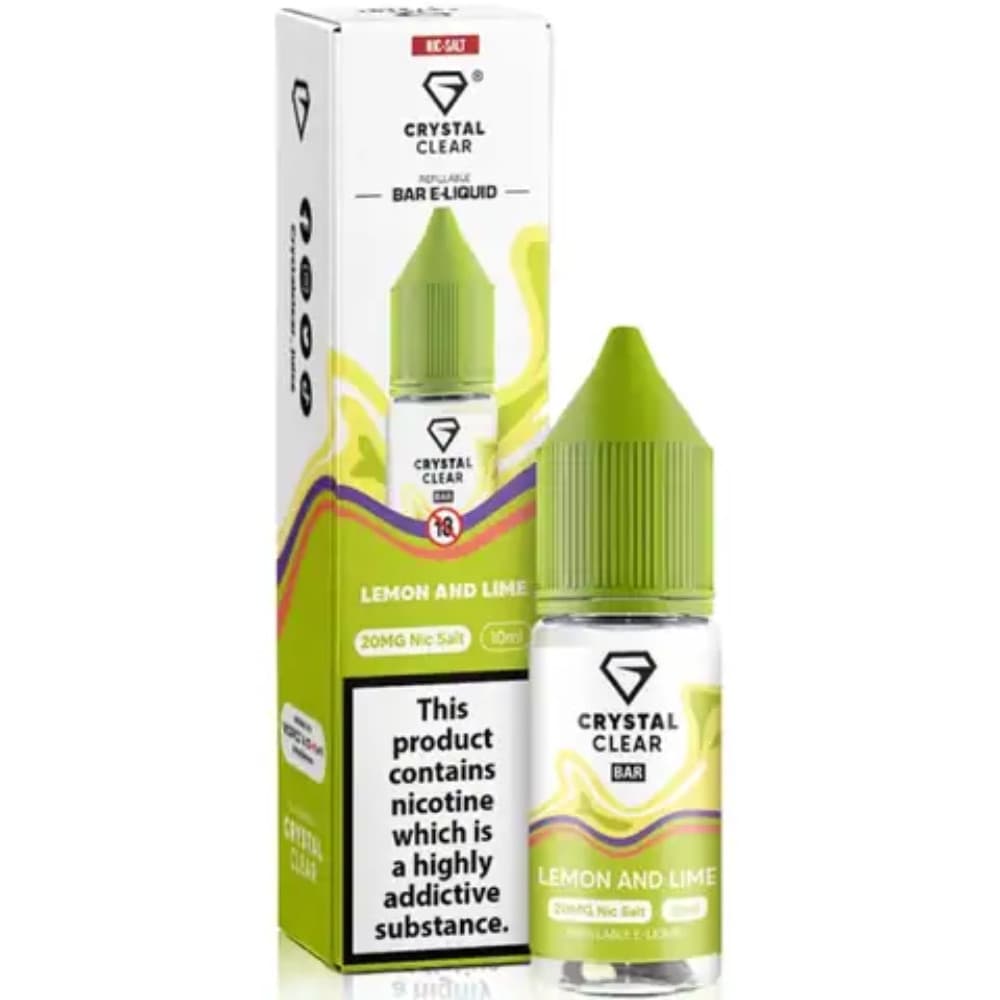  Lemon Lime / 20mg Crystal Clear Nic Salts e liquids 10ml