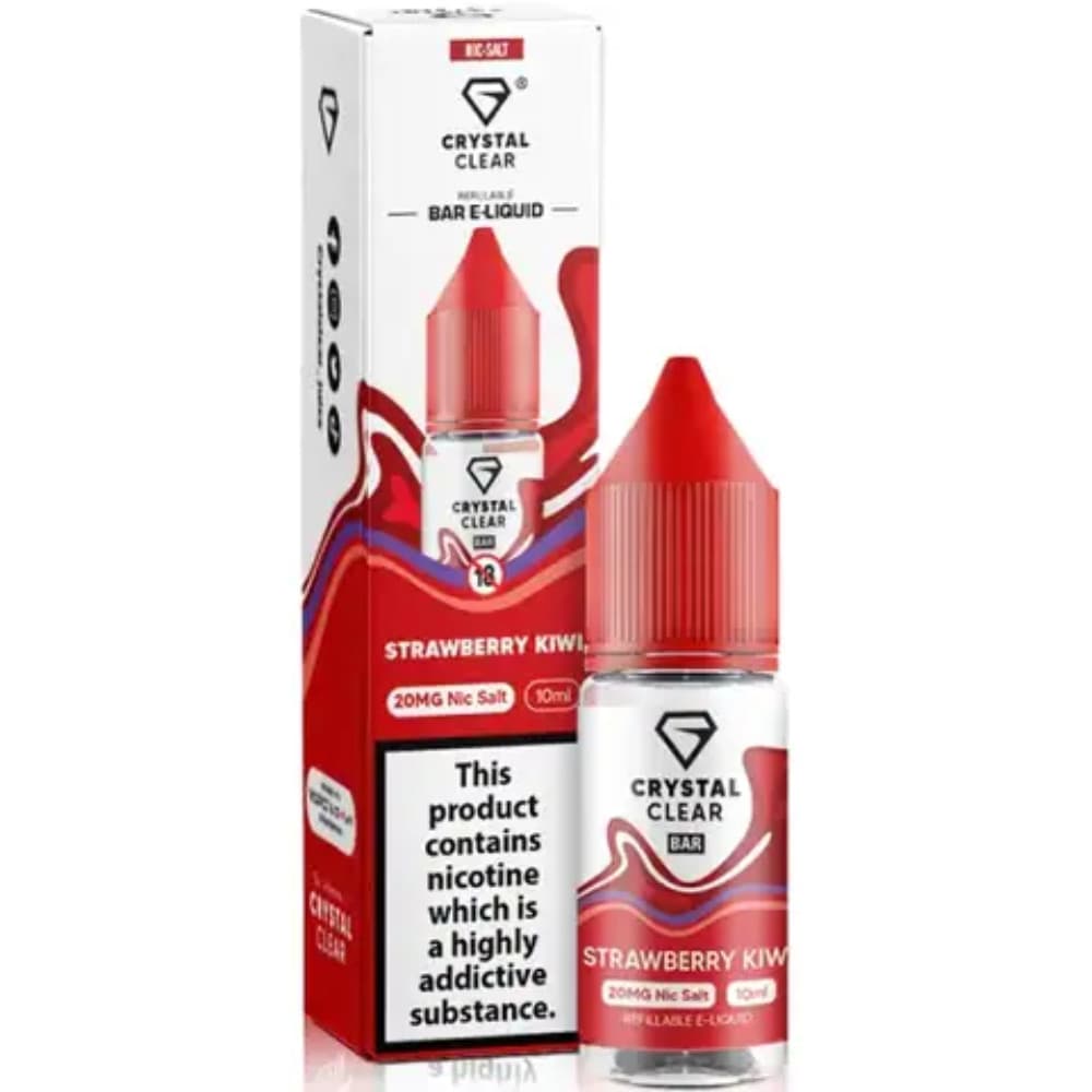  Strawberry Kiwi / 20mg Crystal Clear Nic Salts e liquids 10ml