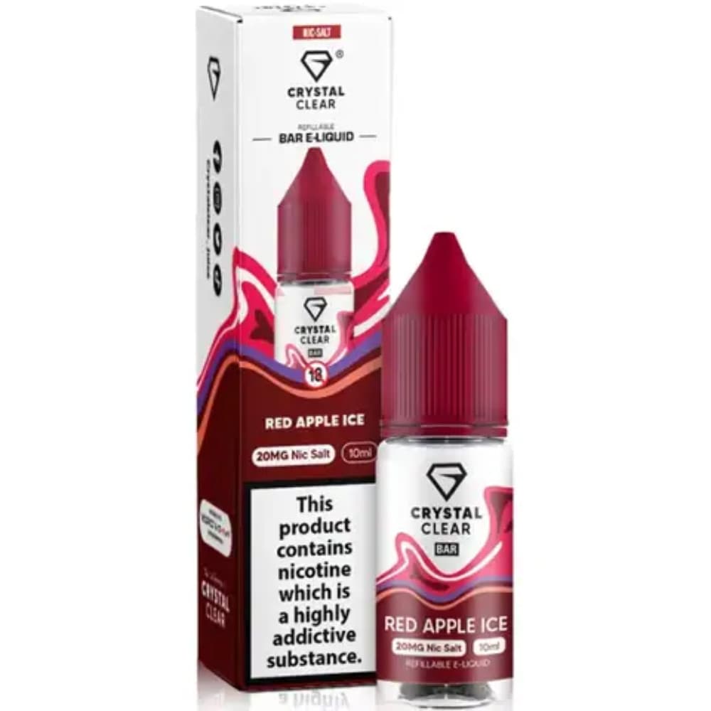  Red Apple Ice / 10mg Crystal Clear Nic Salts e liquids 10ml