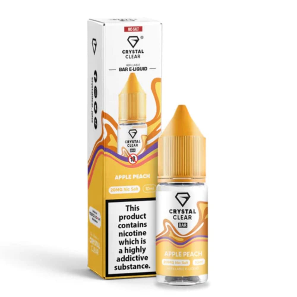  Apple Peach / 20mg Crystal Clear Nic Salts e liquids 10ml