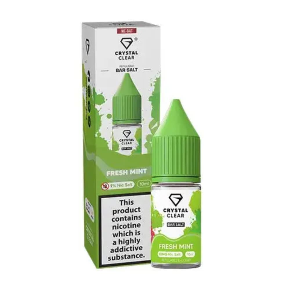  Fresh Mint / 10mg Crystal Clear Nic Salts e liquids 10ml