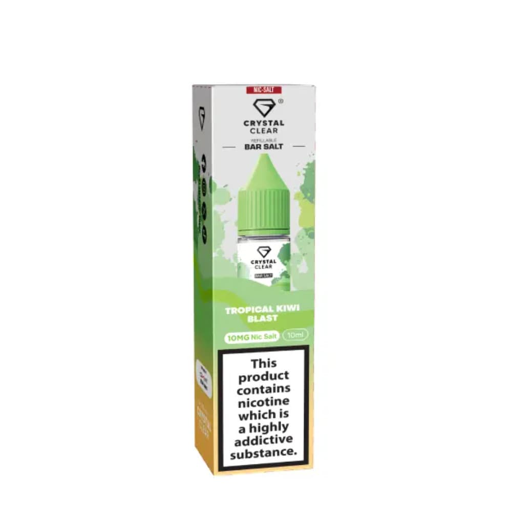  Tropical Kiwi Blast / 10mg Crystal Clear Nic Salts e liquids 10ml