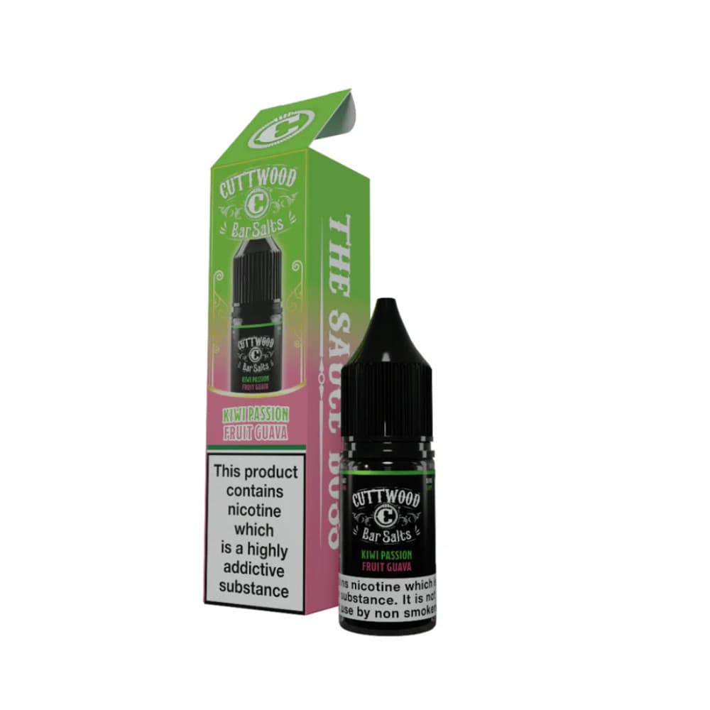 Kiwi Passion Fruit Guava / 10mg Cuttwood Bar Salt Nic Salts e liquids 10ml