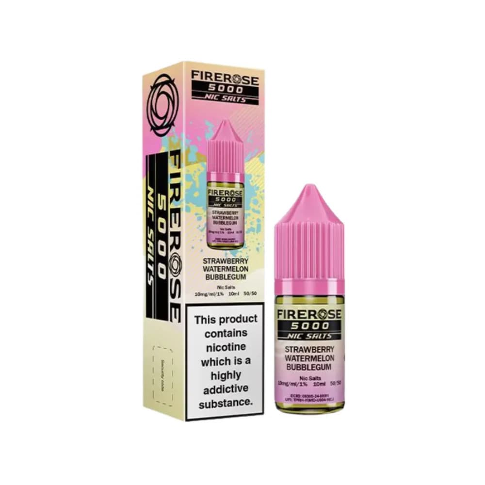  Strawberry Watermelon Bubblegum / 20mg Firerose 5000 Nic Salts e liquids 10ml