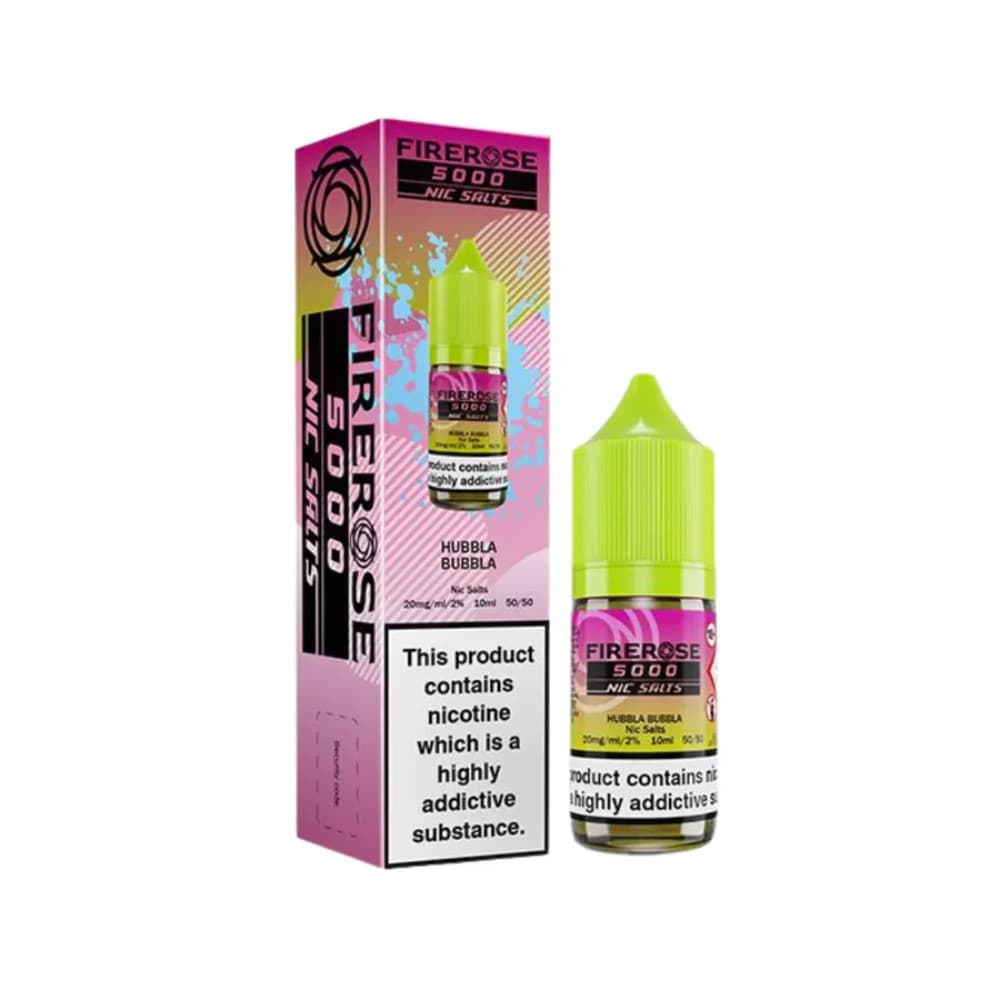  Hubba Bubba / 20mg Firerose 5000 Nic Salts e liquids 10ml