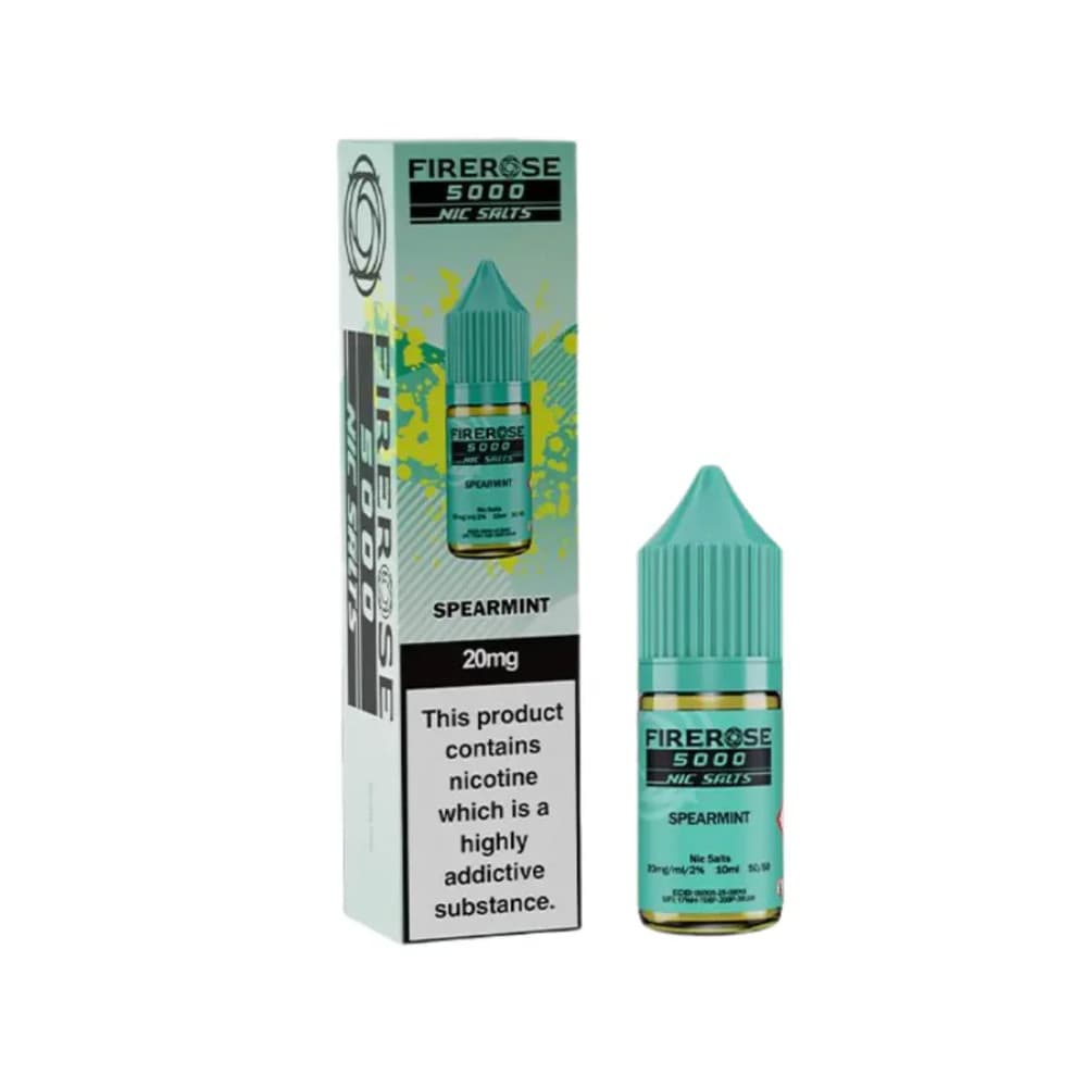  Spearmint / 10mg Firerose 5000 Nic Salts e liquids 10ml