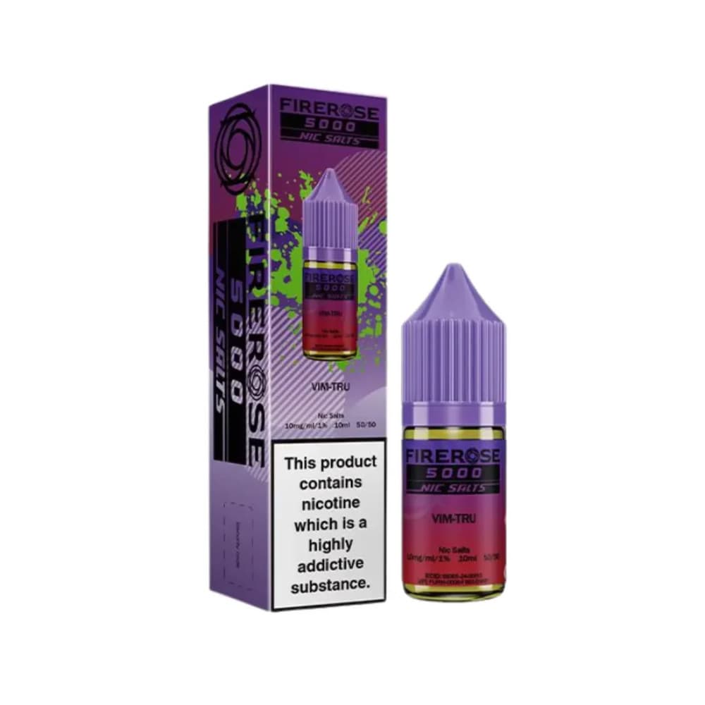  Vim-Tru / 10mg Firerose 5000 Nic Salts e liquids 10ml