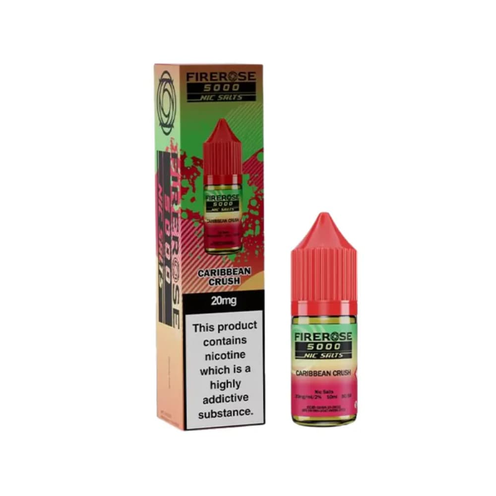  Caribbean Crush / 20mg Firerose 5000 Nic Salts e liquids 10ml