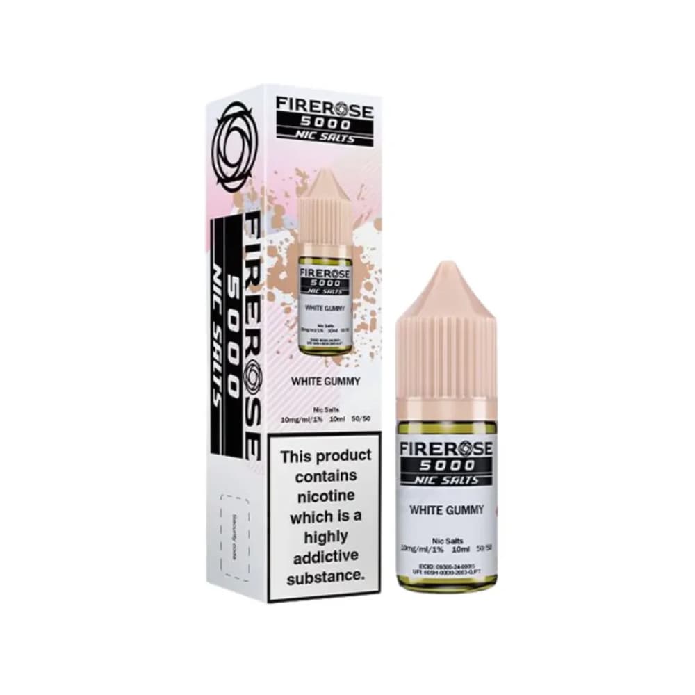  White Gummy / 20mg Firerose 5000 Nic Salts e liquids 10ml