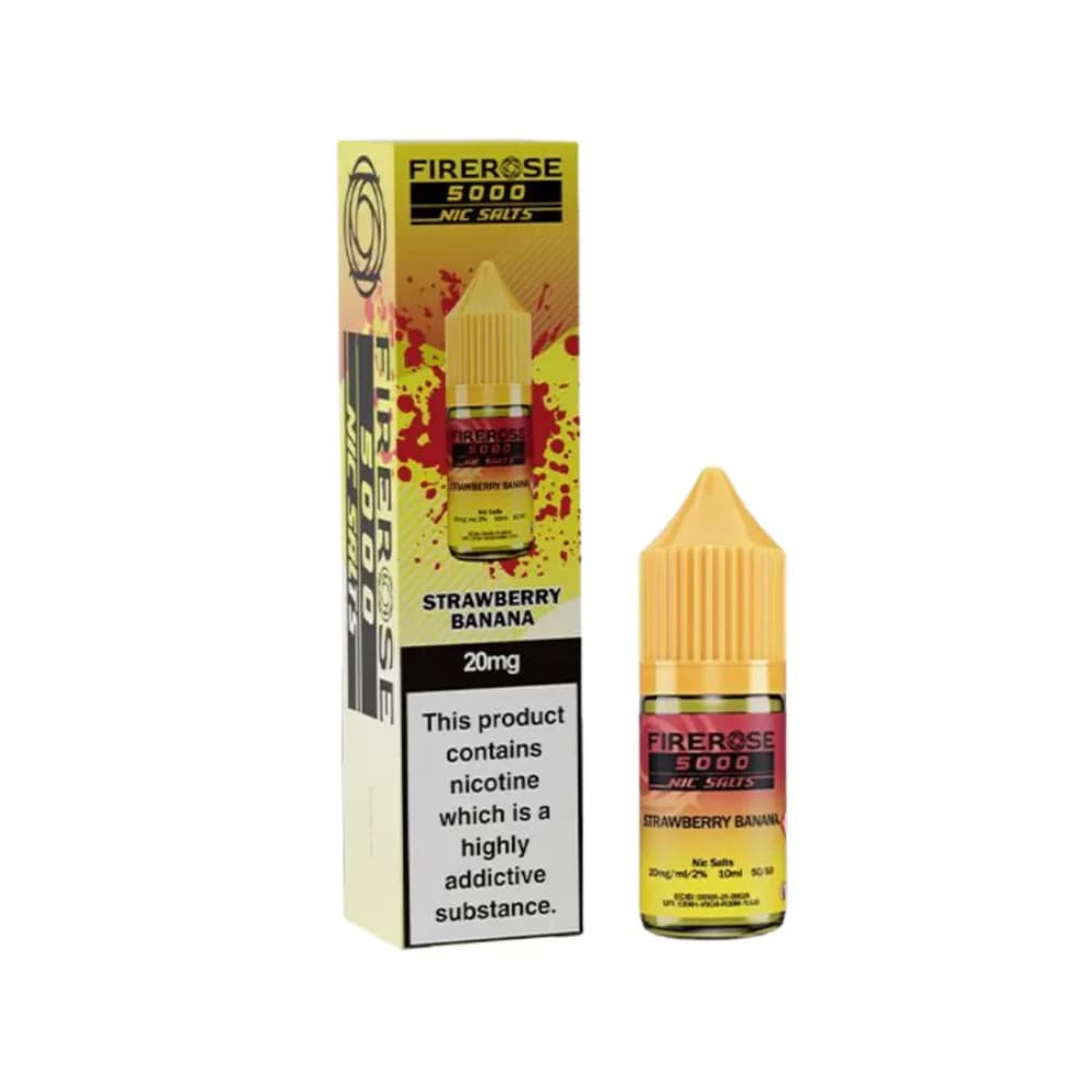  Strawberry Banana / 20mg Firerose 5000 Nic Salts e liquids 10ml