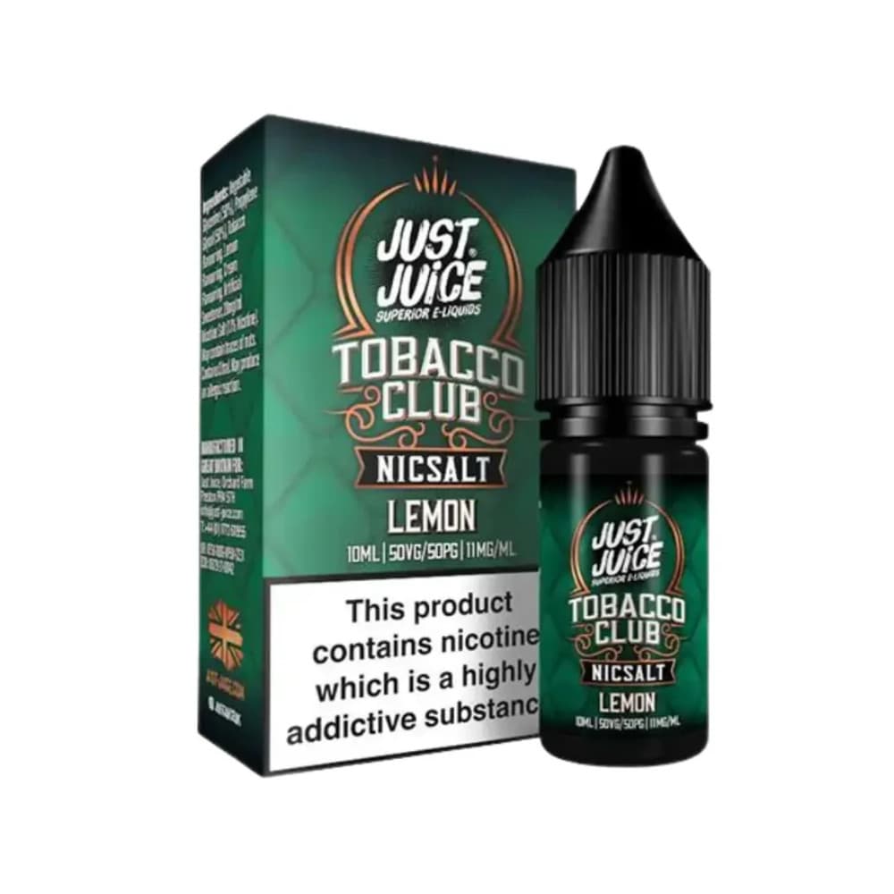 Lemon Tobacco / 20mg Just Juice Tobacco Club Nic Salts e liquids 10ml