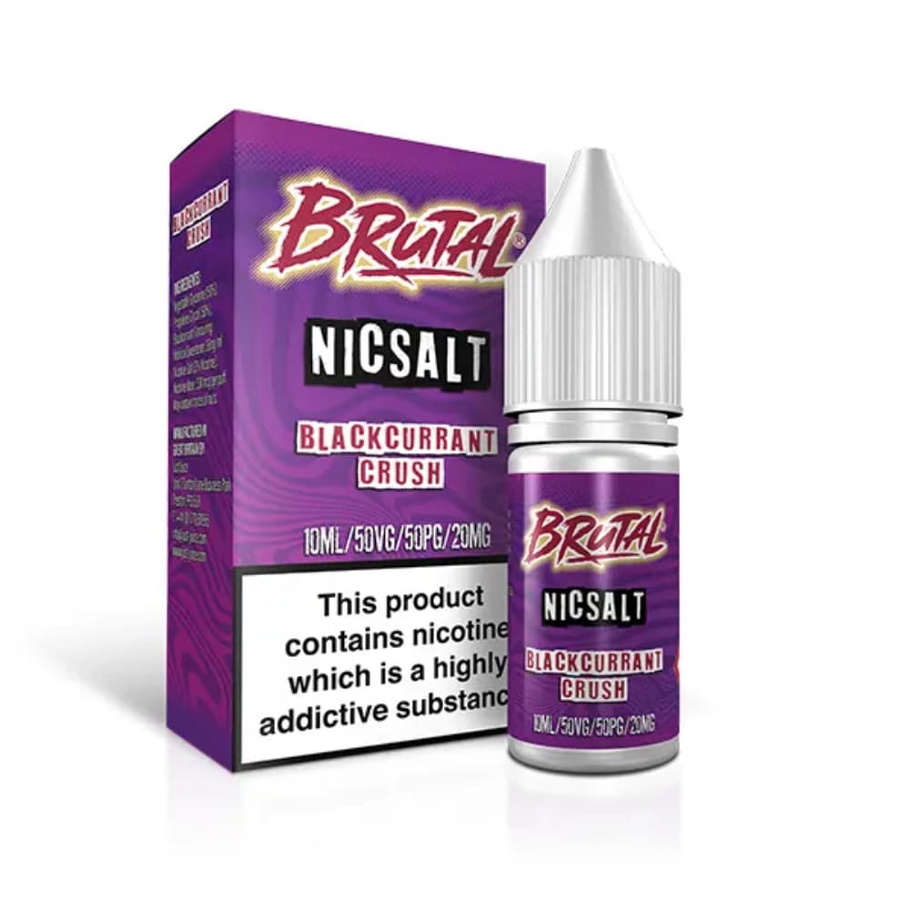  Drinks Blackcurrant Crush / 10mg Just Juice Brutal Nic Salts e liquids 10ml