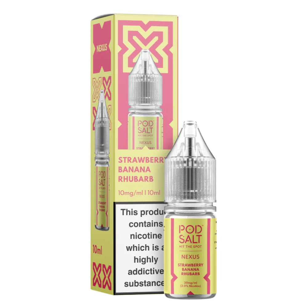  Strawberry Banana Rhubarb / 10mg Pod Salt Nexus e liquids 10ml