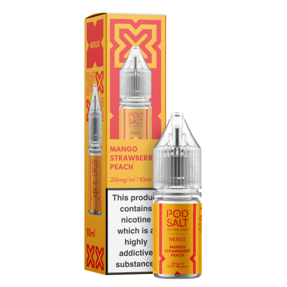  Mango Strawberry Peach / 10mg Pod Salt Nexus e liquids 10ml