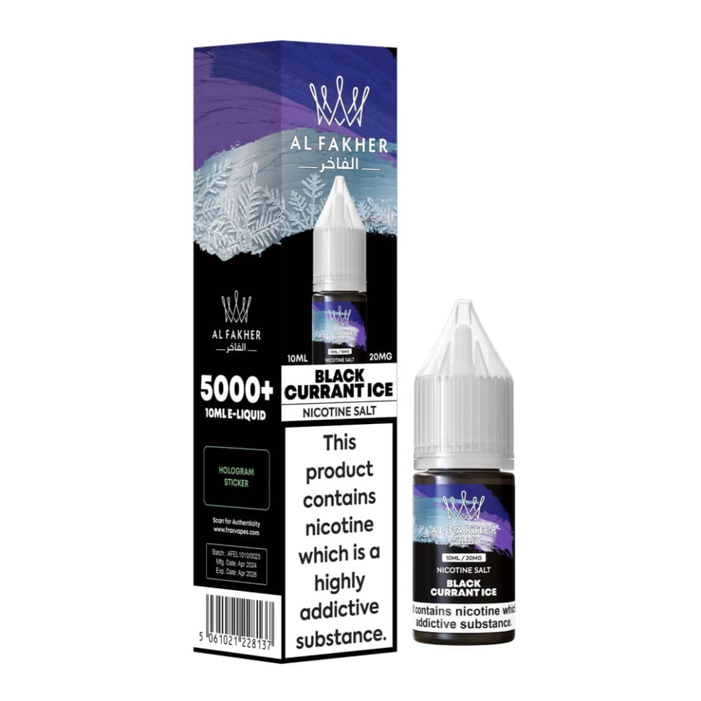  Blackcurrant Ice / 20mg Al Fakher Nic Salts e liquids 10ml