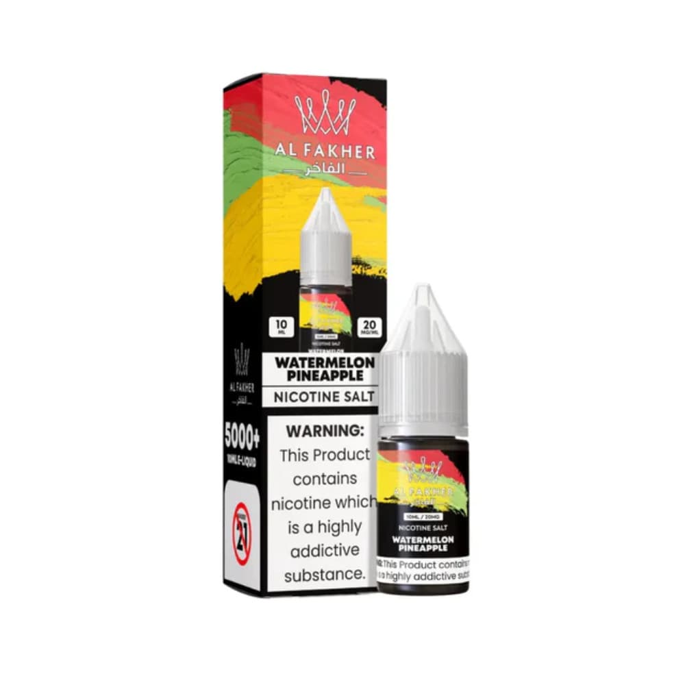  Watermelon  Pineapple / 10mg Al Fakher Nic Salts e liquids 10ml