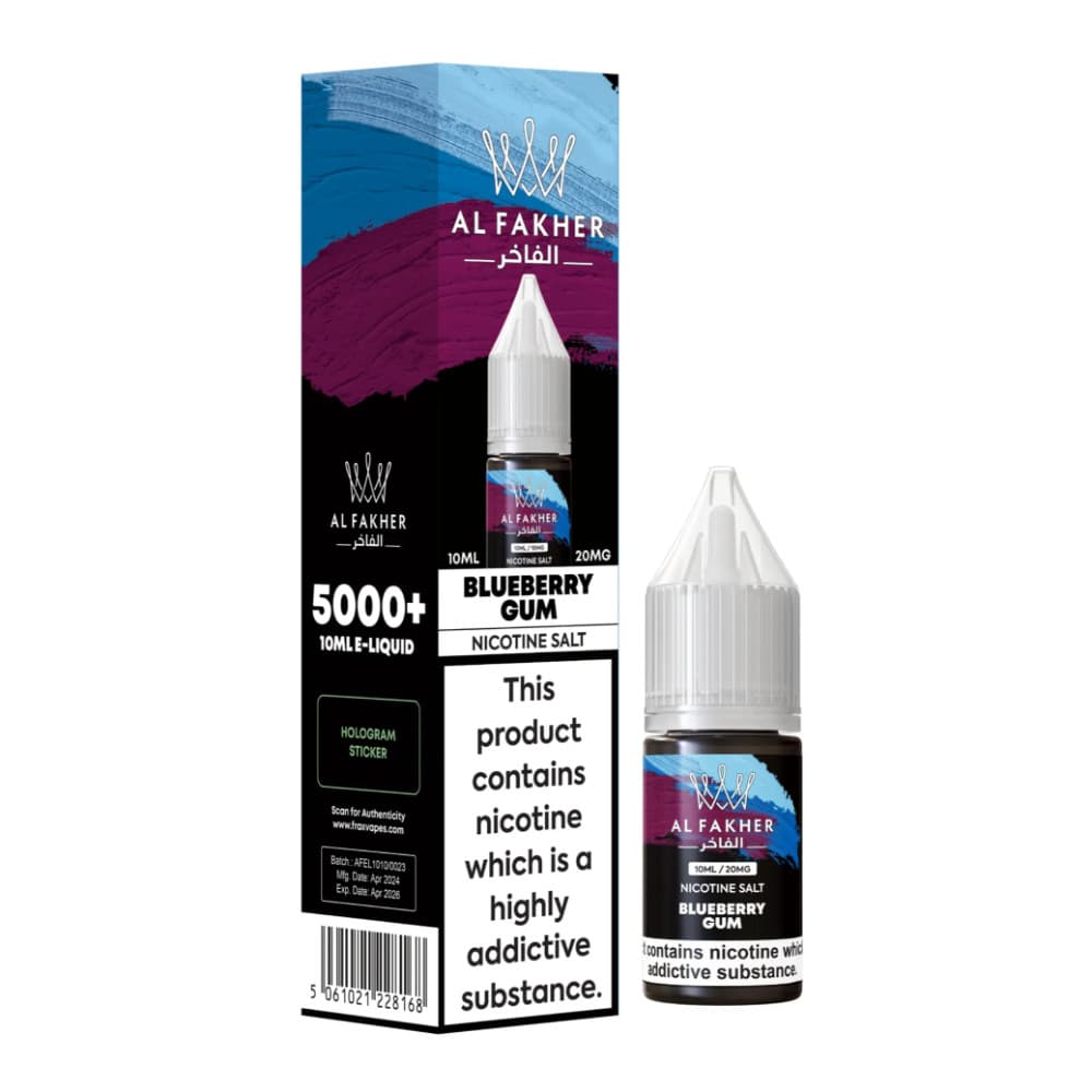  Blueberry Gum / 10mg Al Fakher Nic Salts e liquids 10ml