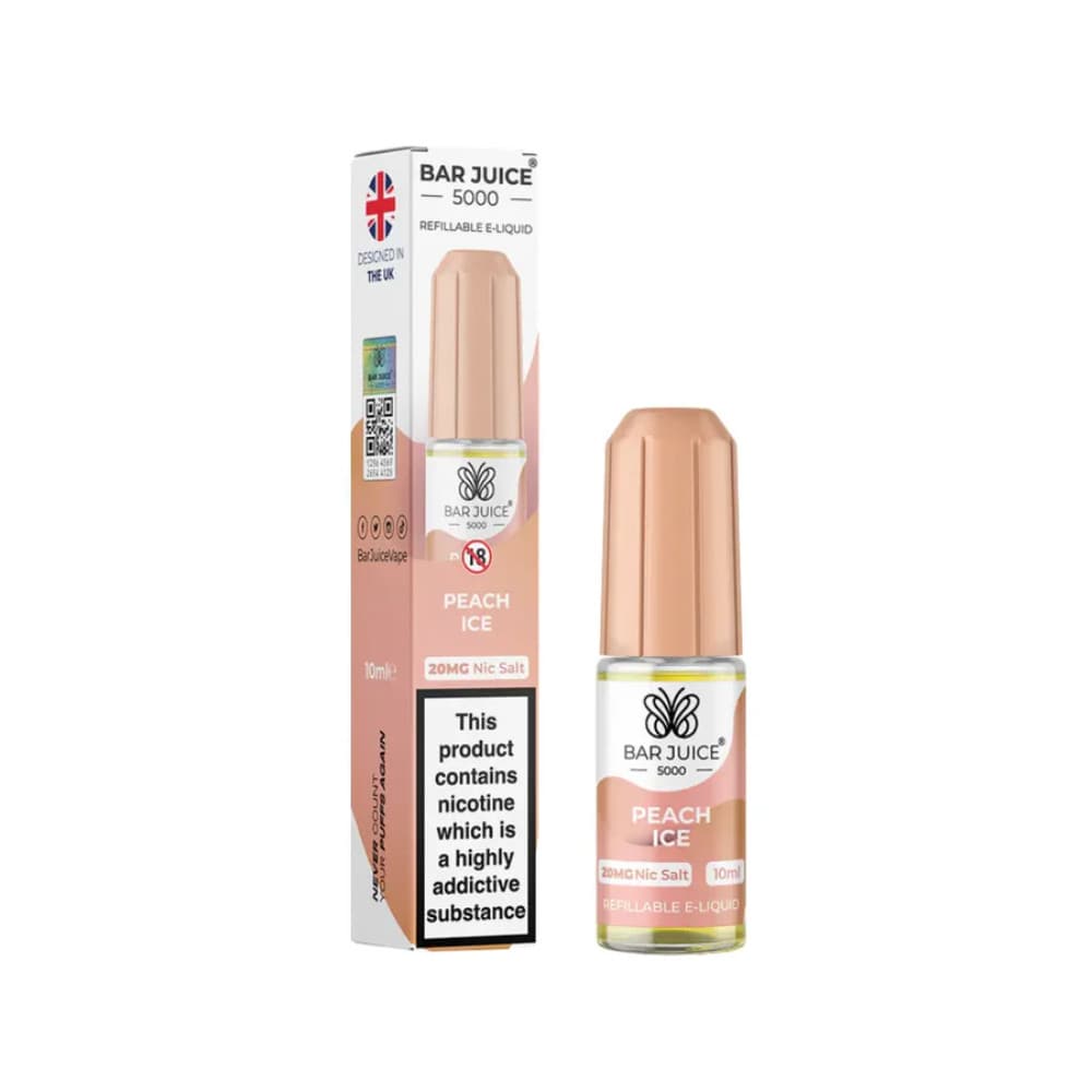  Peach Ice / 10mg Bar Juice Nic Salts E-Liquids 10ml