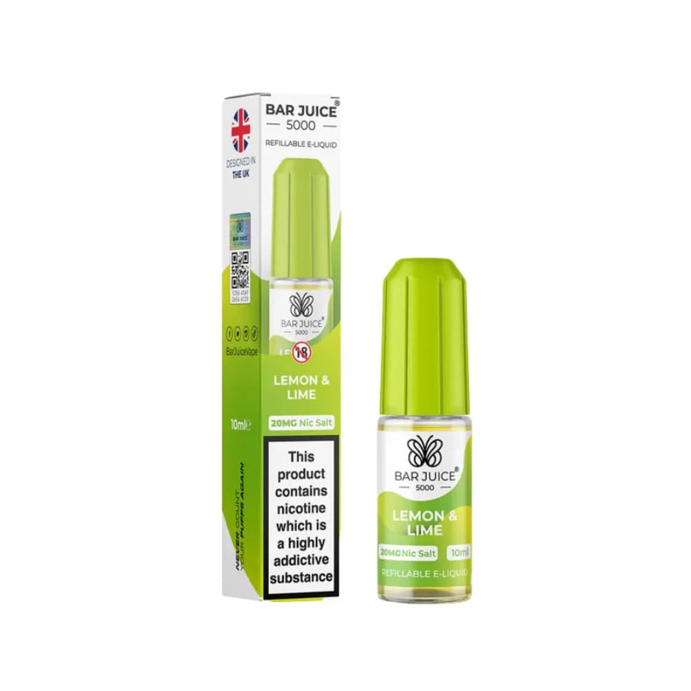  Lemon Lime / 10mg Bar Juice Nic Salts E-Liquids 10ml