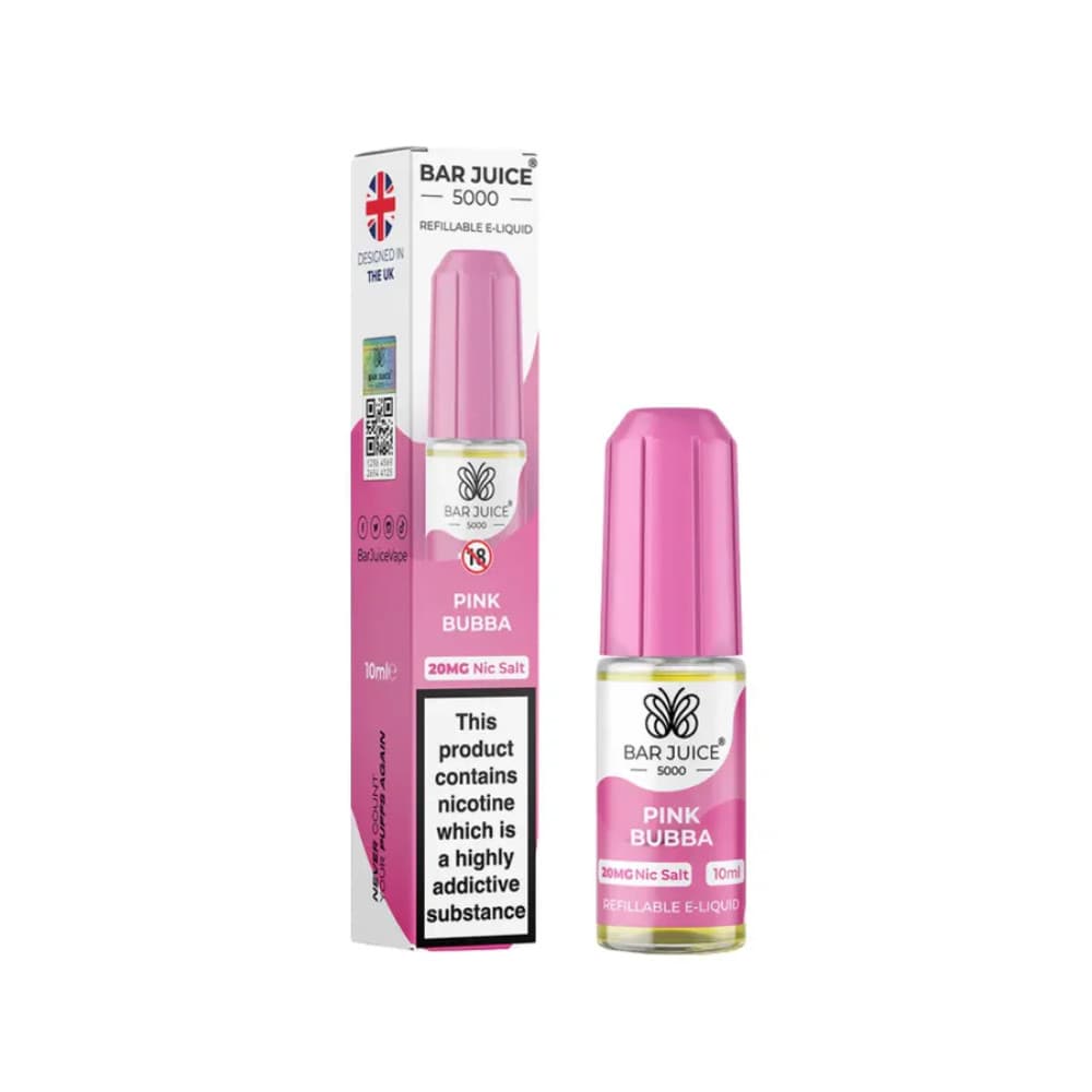  Pink Bubba / 10mg Bar Juice Nic Salts E-Liquids 10ml