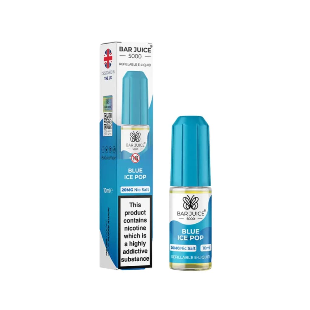  Blue Ice Pop / 10mg Bar Juice Nic Salts E-Liquids 10ml