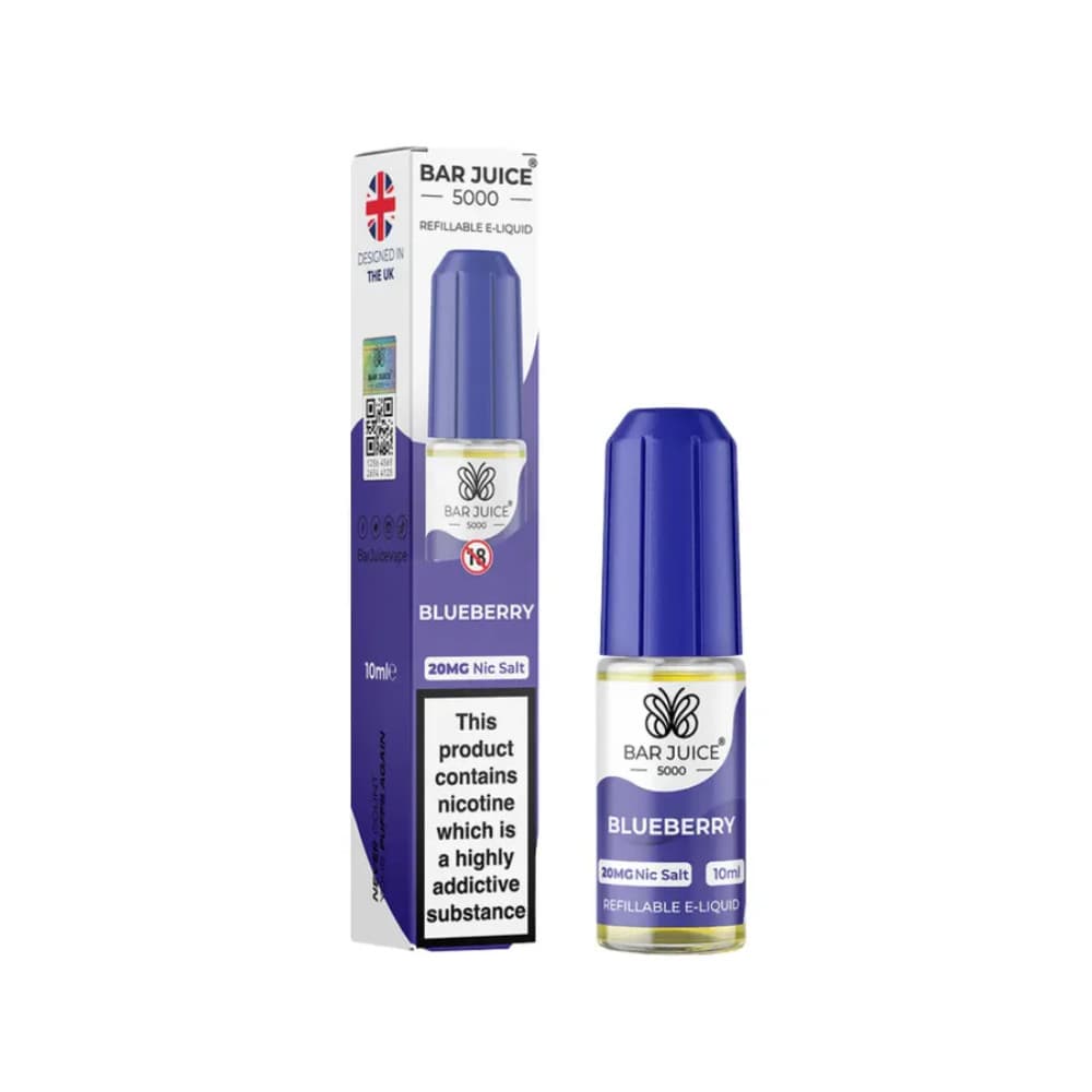  Blueberry / 20mg Bar Juice Nic Salts E-Liquids 10ml