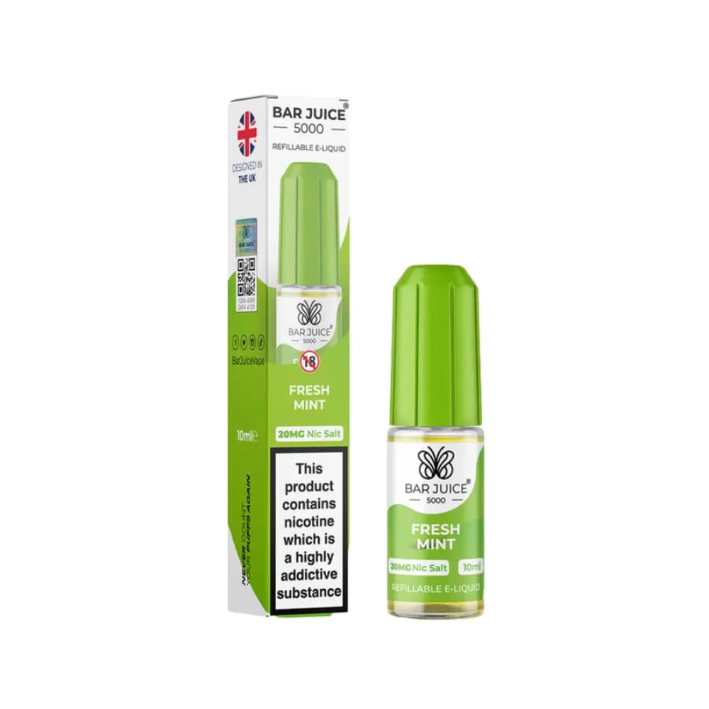  Fresh Mint / 20mg Bar Juice Nic Salts E-Liquids 10ml