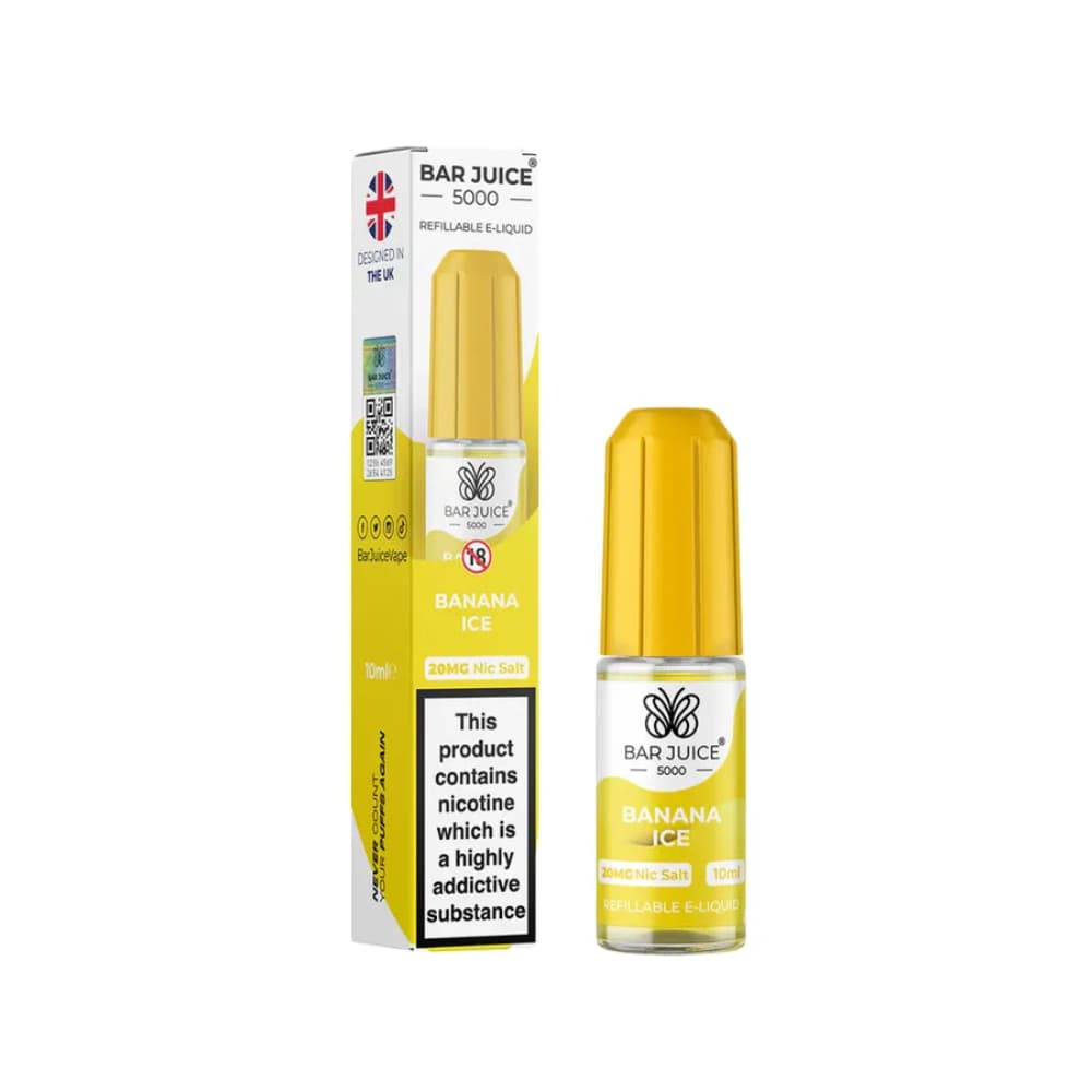  Banana Ice / 20mg Bar Juice Nic Salts E-Liquids 10ml