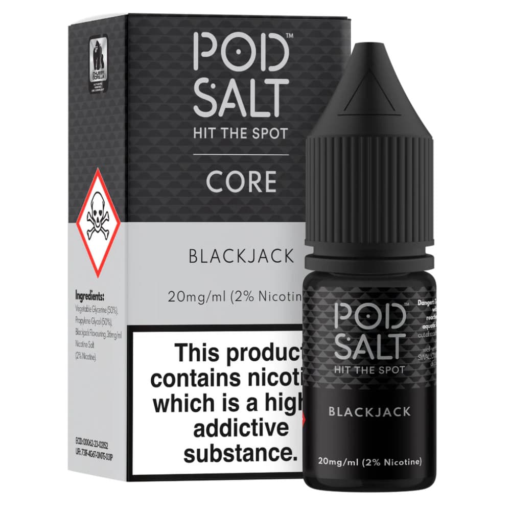  Black Jack / 11mg Pod Salt Core Nic Salts e liquids 10ml