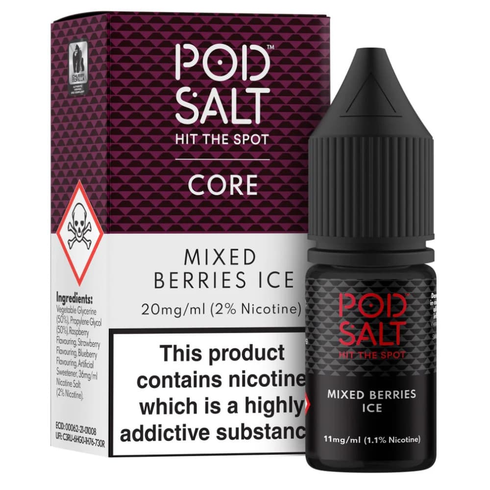  Mixed Berries Ice / 11mg Pod Salt Core Nic Salts e liquids 10ml