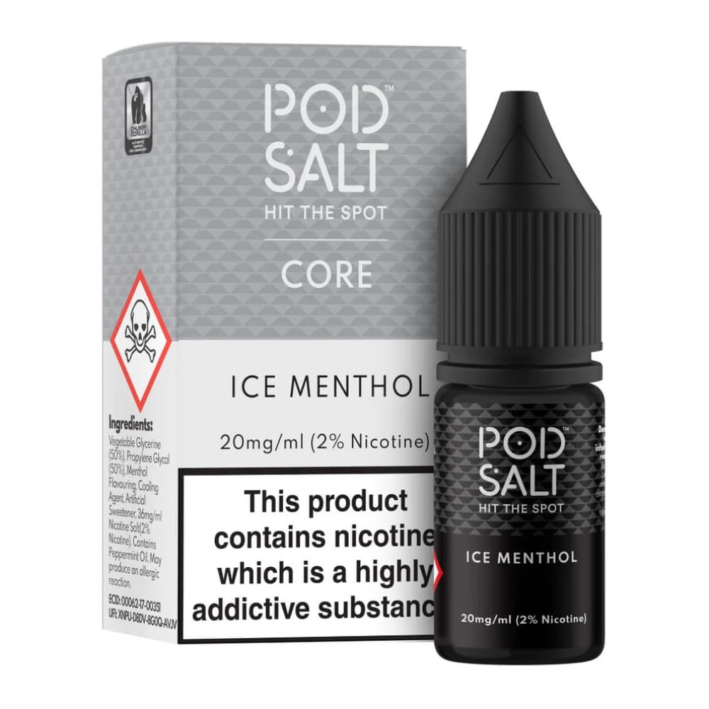  Ice Menthol / 20mg Pod Salt Core Nic Salts e liquids 10ml