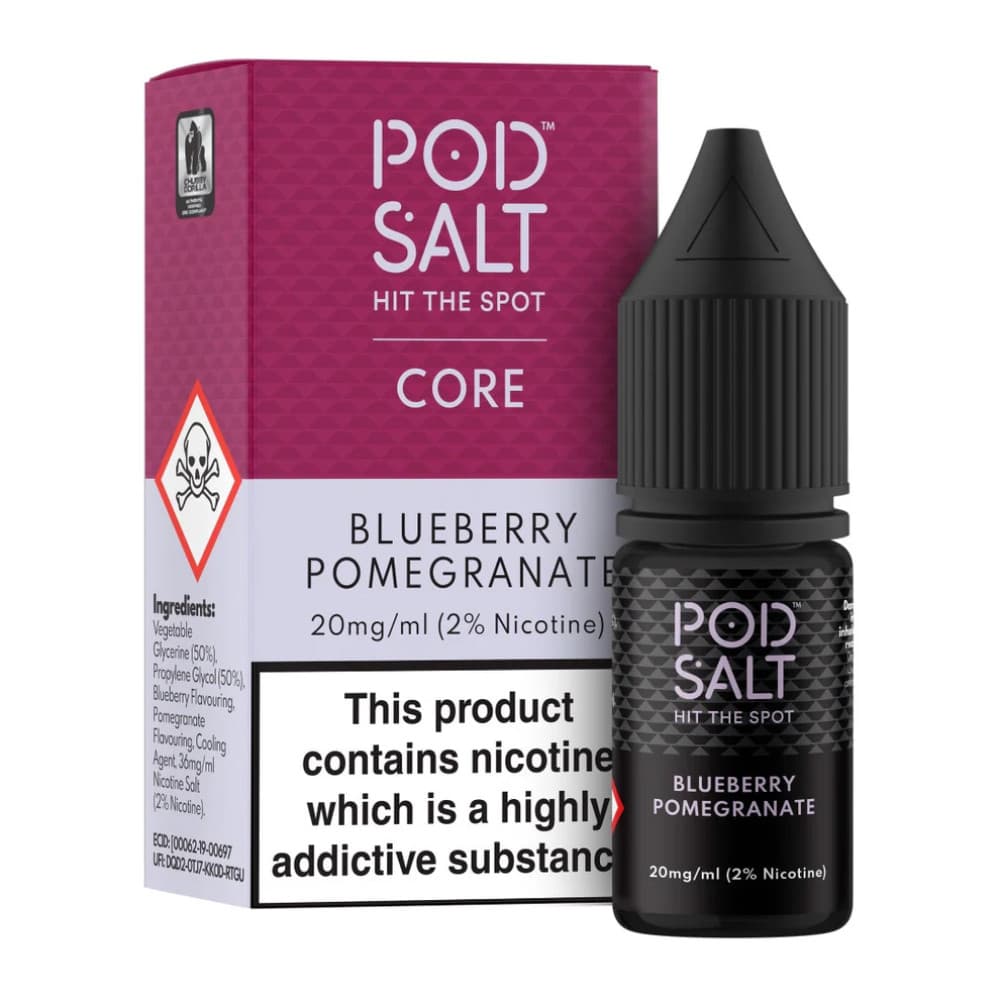  Blueberry Pomegranate / 20mg Pod Salt Core Nic Salts e liquids 10ml