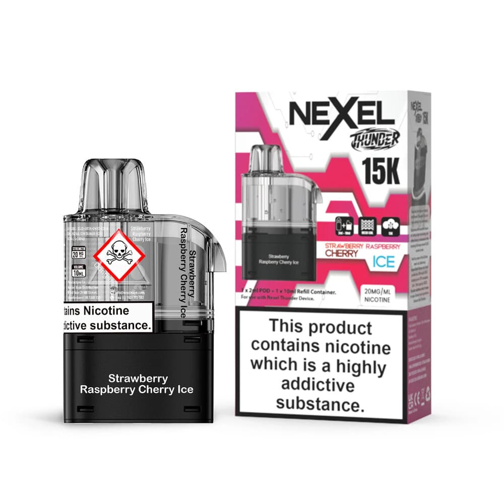  Strawberry Raspberry Cherry Ice Nexel Thunder 15k Pods