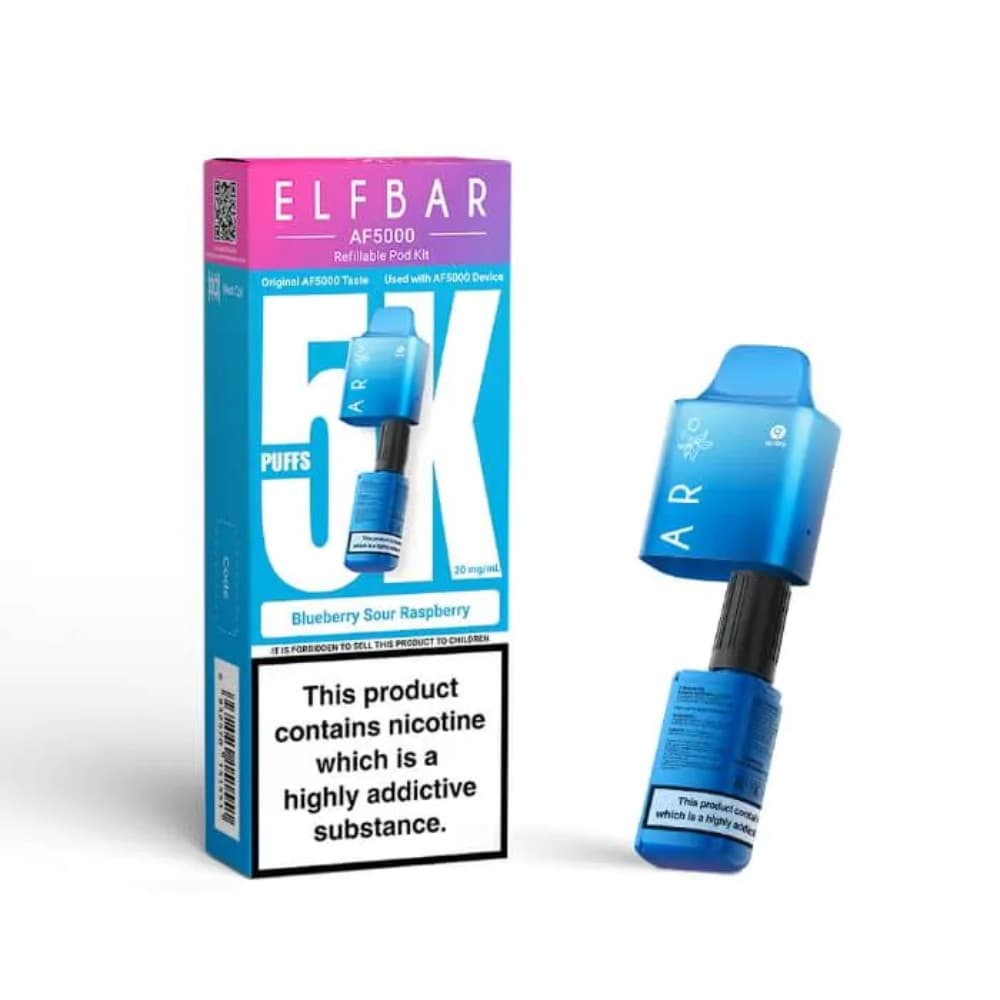  Blueberry Sour Raspberry Elf bar AF5000 Pods