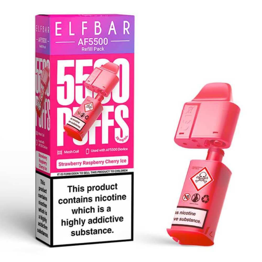  Strawberry Raspberry Cherry Ice Elf bar AF5000 Pods