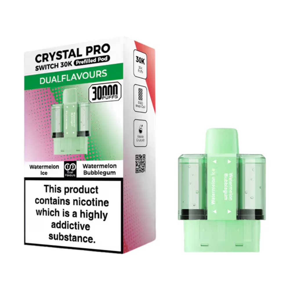  Watermelon Ice / Watermelon Bubble Gum Crystal Pro Switch 30k Pods