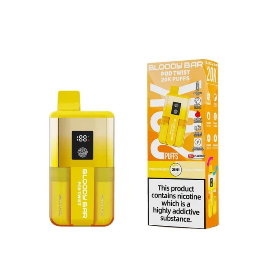  Triple Mango/Peach Mango Bloody Bar Twist 20k Prefilled Pod Vape Kit