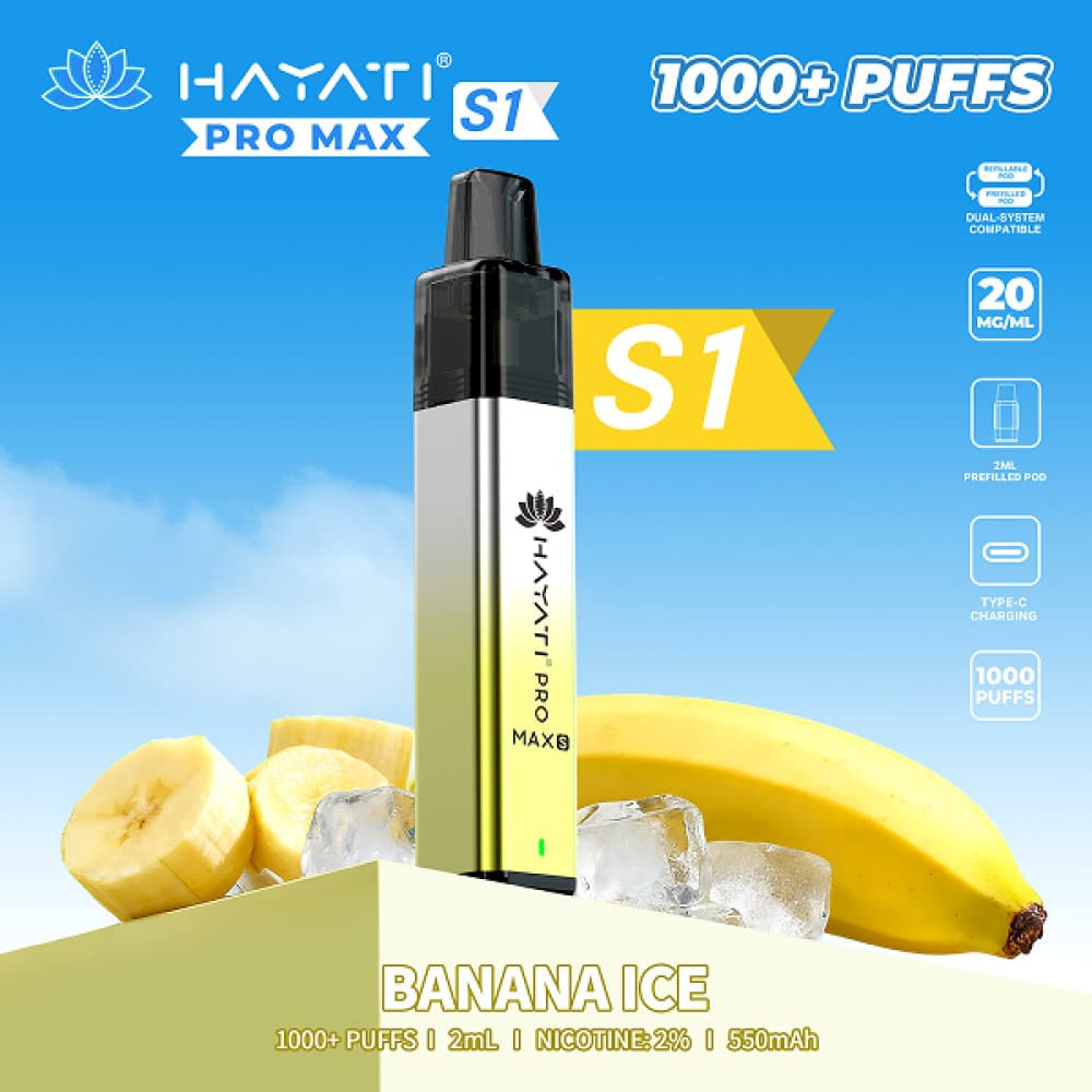  Banana Ice Hayati Pro Max S1 Prefilled Vape Kit