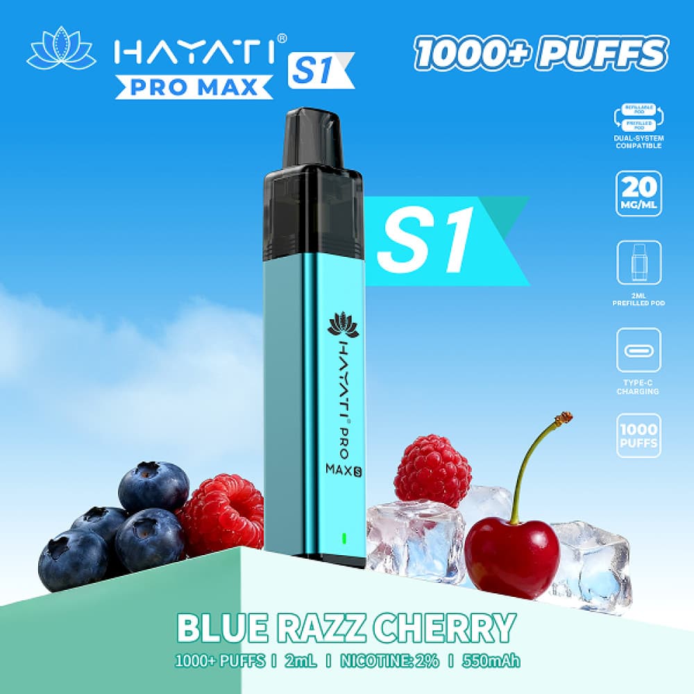 Blue Razz Cherry Hayati Pro Max S1 Prefilled Vape Kit