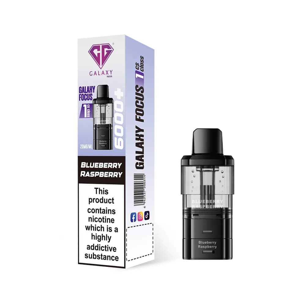 Blueberry Raspberry Crystal Galaxy Focus 6k Refill Pods