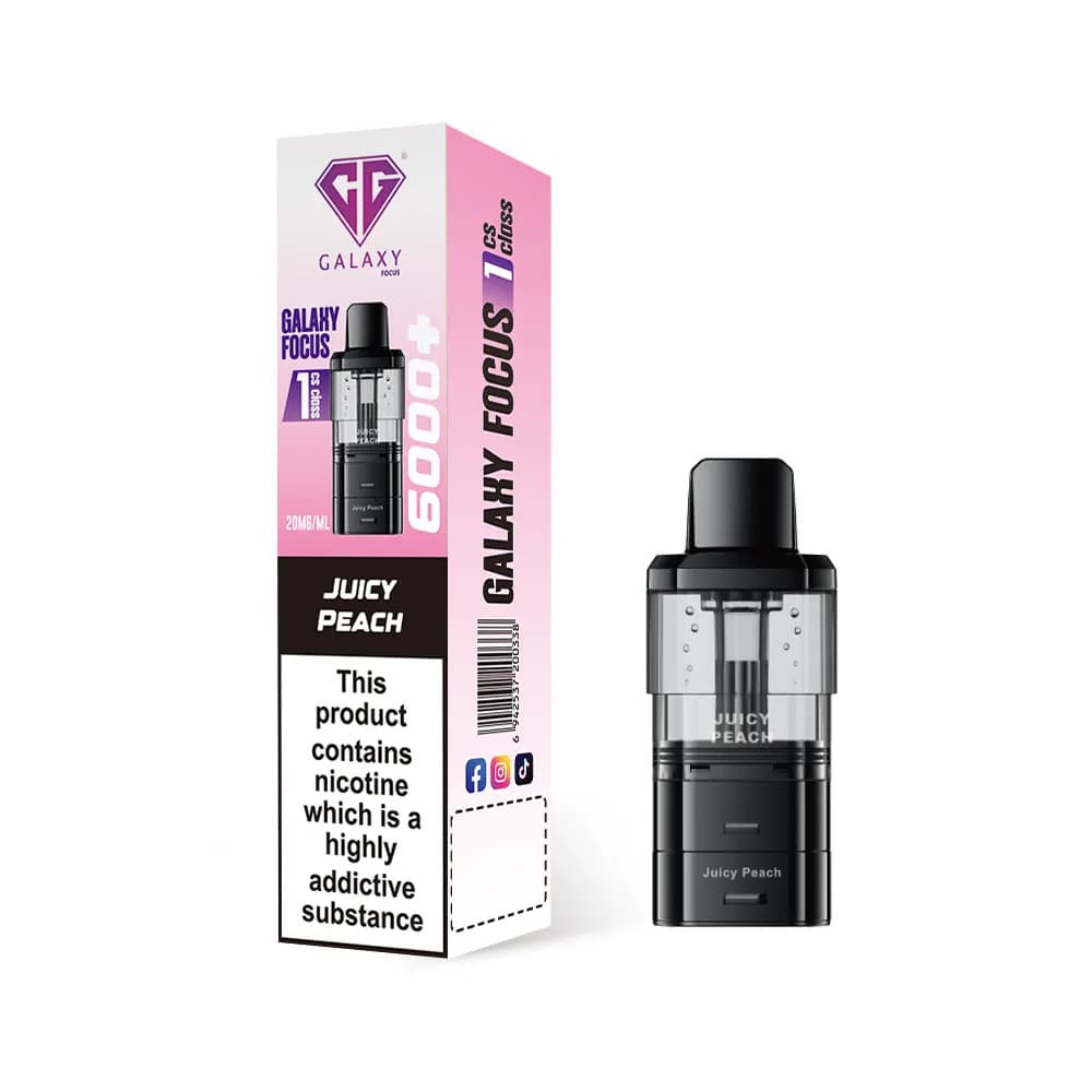  Juicy Peach Crystal Galaxy Focus 6k Refill Pods
