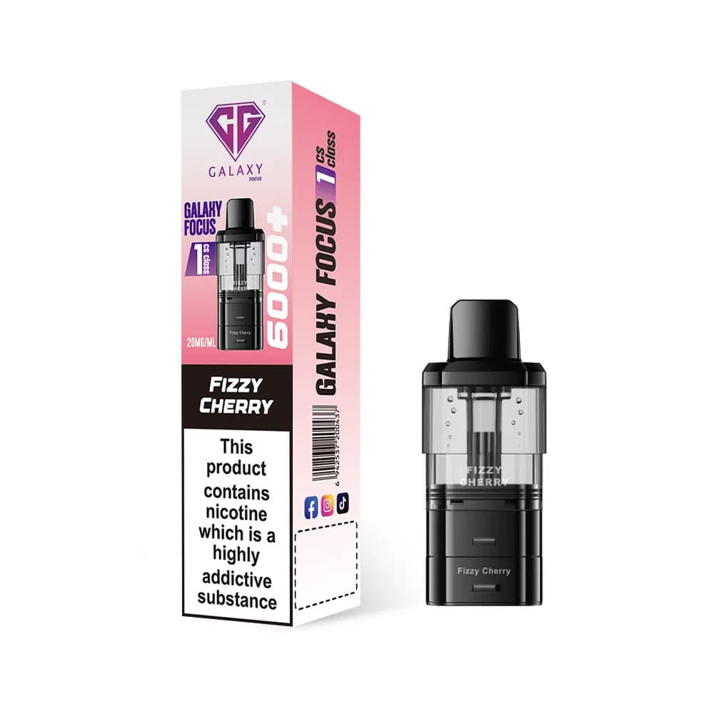  Fizzy Cherry Crystal Galaxy Focus 6k Refill Pods