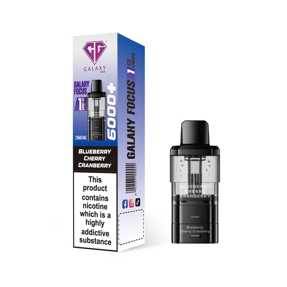  Blueberry Cherry Cranberry Crystal Galaxy Focus 6k Refill Pods