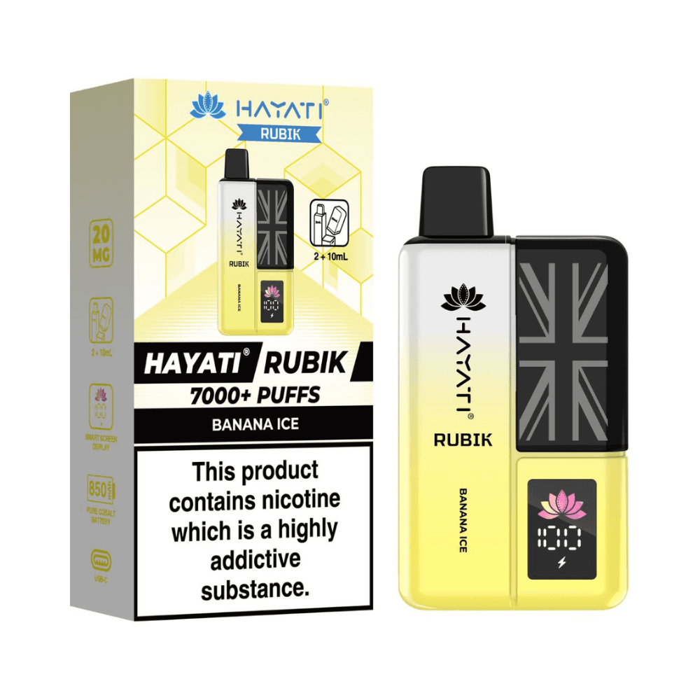  Banana Ice Hayati Rubik 7000 Prefilled Vape Kit
