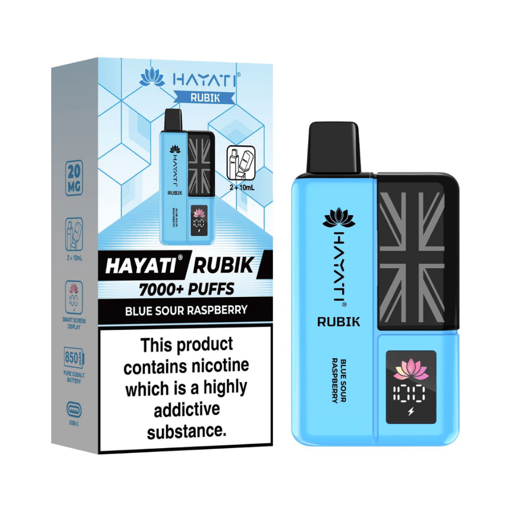  Blue Sour Raspberry Hayati Rubik 7000 Prefilled Vape Kit