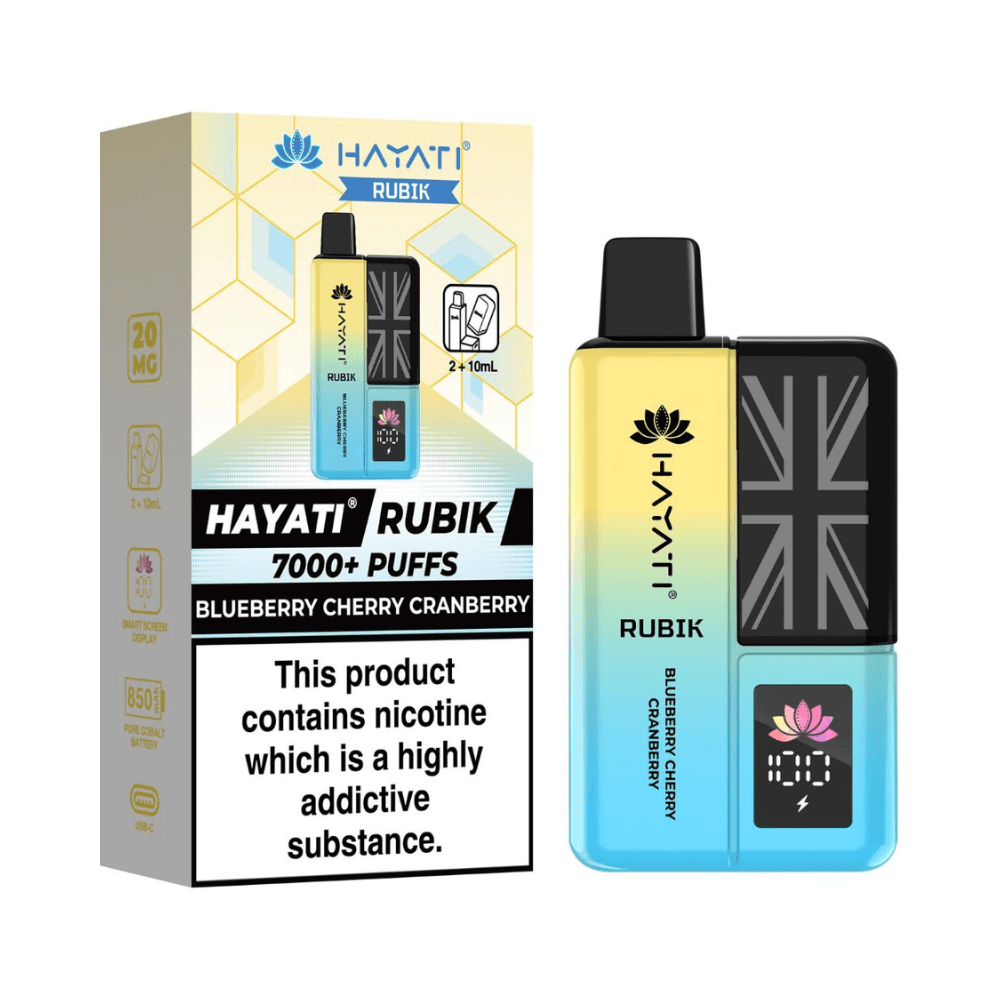  Blueberry Cherry Cranberry Hayati Rubik 7000 Prefilled Vape Kit