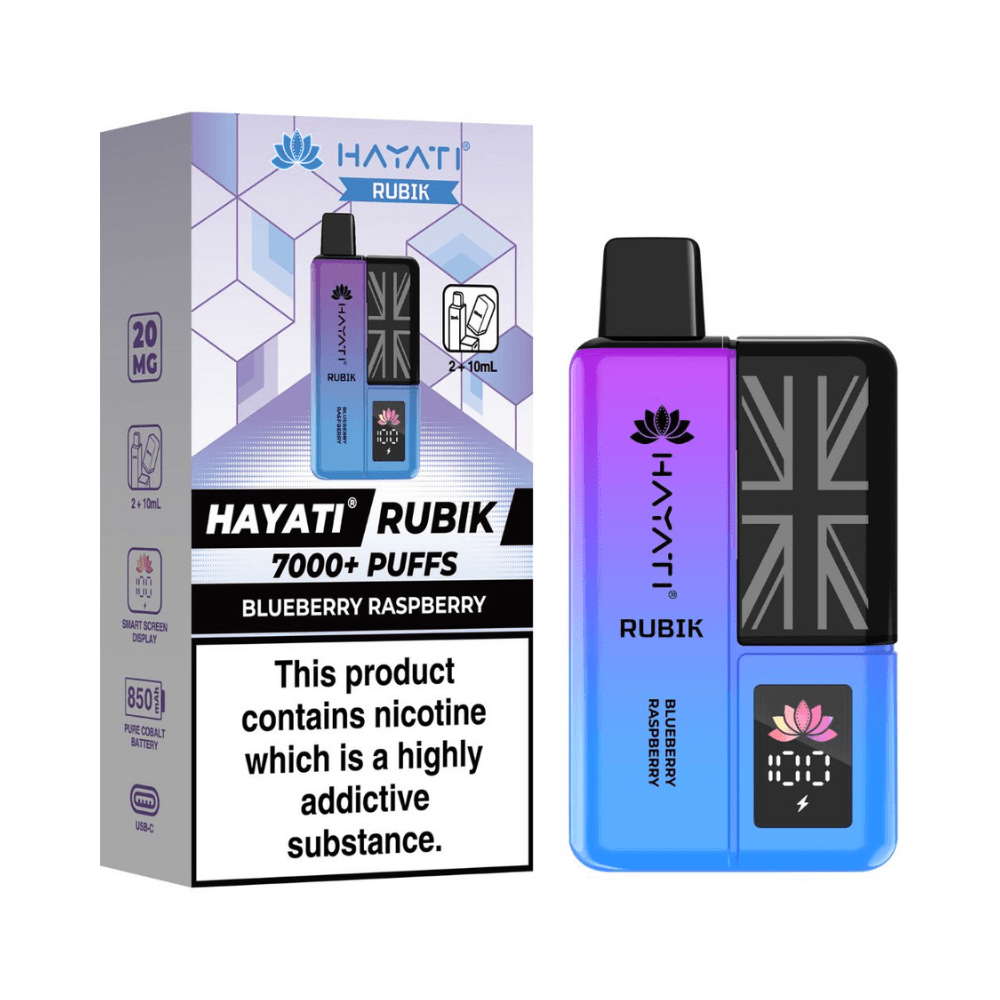  Blueberry Raspberry Hayati Rubik 7000 Prefilled Vape Kit