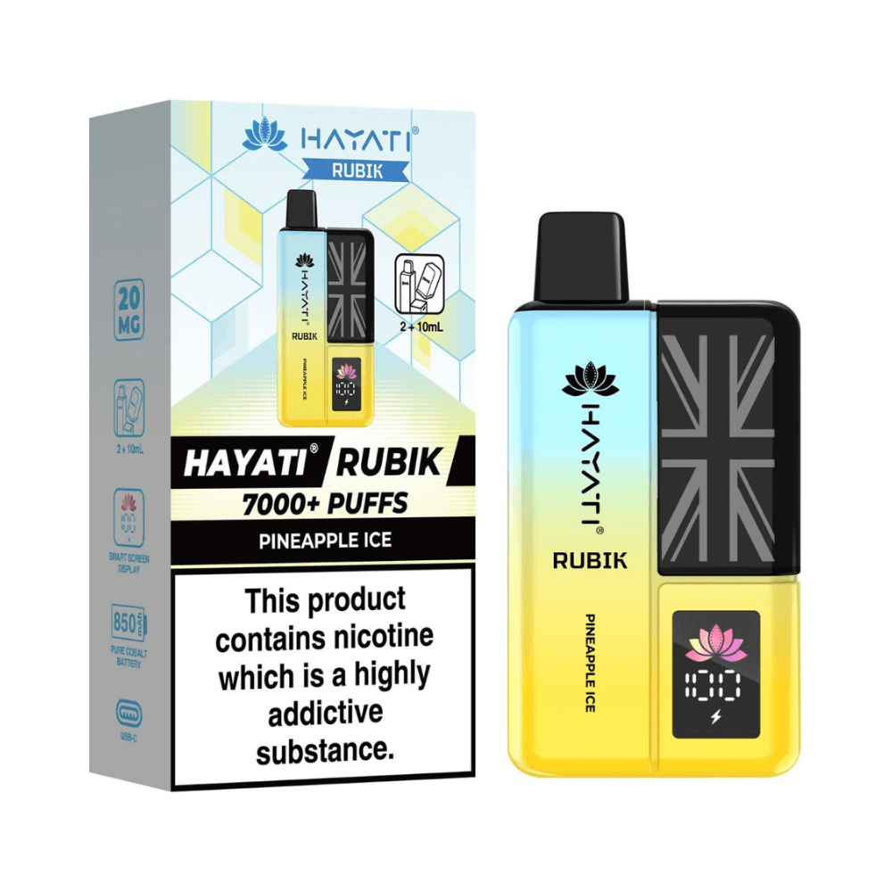  Pineapple Ice Hayati Rubik 7000 Prefilled Vape Kit