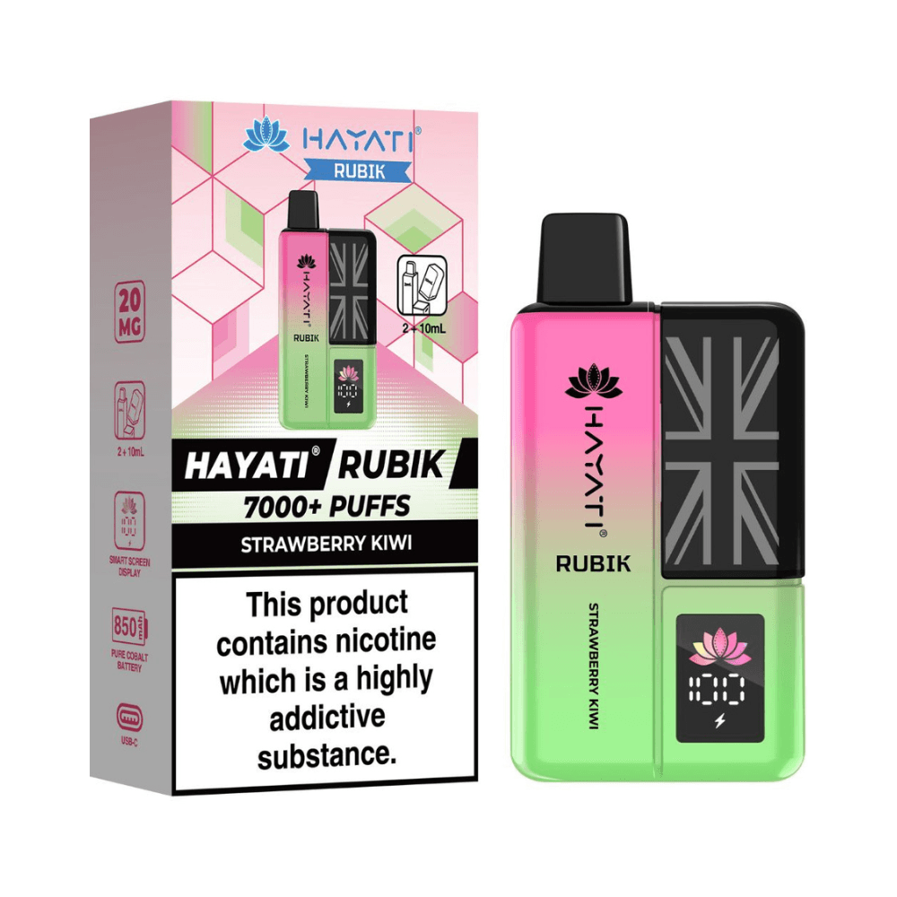  Strawberry Kiwi Hayati Rubik 7000 Prefilled Vape Kit